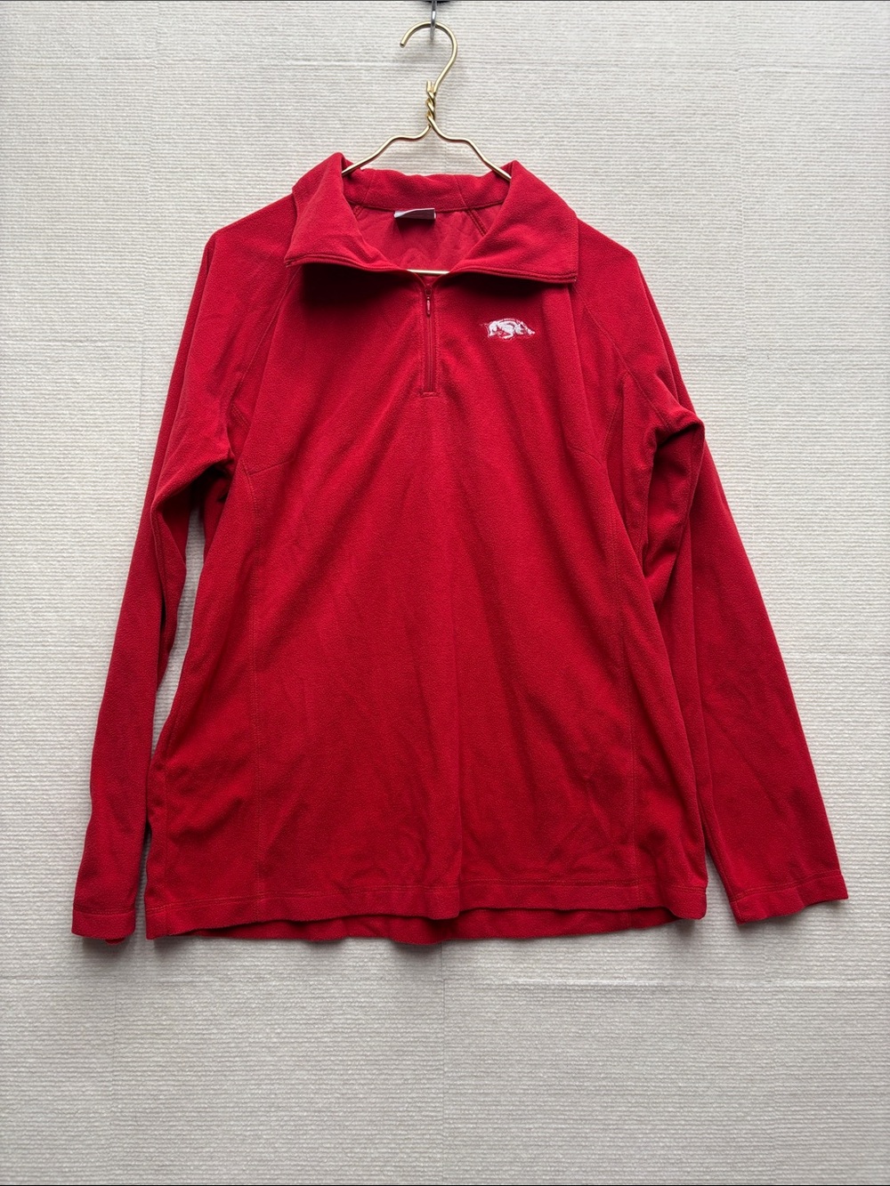 Columbia | Arkansas razorbacks XL Red Quarter-Zip Pullover with Embroidered Logo
